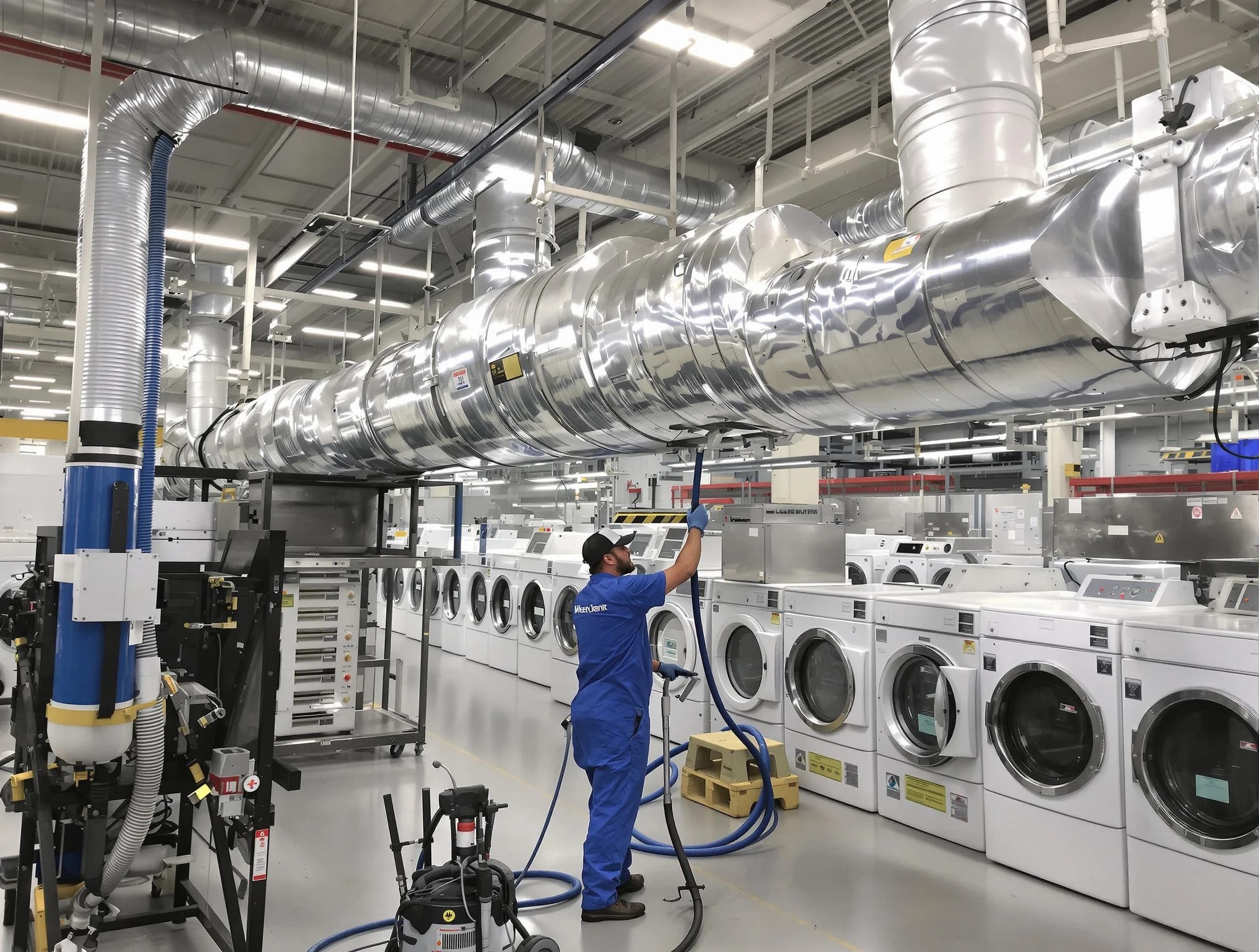 Hartsville Dryer Vent Cleaning team performing heavy-duty industrial dryer vent cleaning in Hartsville